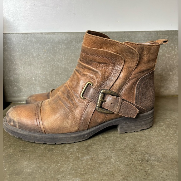 Earth Jericho Almond Brown Leather Boots Womens Size 10B Y2K Super Cool - Picture 5 of 13